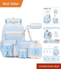 4PCS Backpack for Girls with Tote Bag Lunch Bag Pencil Case picture