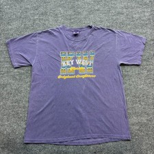 Vintage Comfort Colors Key West Florida T Shirt XL Original Outfitters Purple picture
