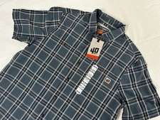 NWT 40 Grit Duluth Trading Men's Large Plaid Button Down Short Sleeve Shirt picture