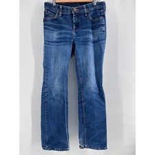 Wrangler Q-Baby Ultimate Riding Jeans Bootcut Medium Wash 5/6x32 Y2K Vtg Look picture