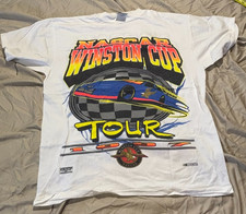 Vintage 1997 NASCAR Winston Cup Tour Shirt XL Tultex Graphic Double Sided Racing picture