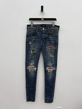 AMIRI Men’s Distressed Blue Denim Skinny Jeans 31x31 5-Pocket picture