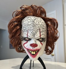 Deluxe Pennywise Scary Clown Latex Halloween Cosplay Mask - New picture