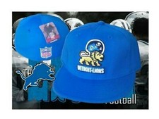Reebok Detroit Lions Throwback Logo Fitted Hat Cap - Team Colors picture