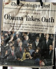 The News Obama Purse Tote Bag. Original. Handmade. Dahli Coles. Brand new. picture