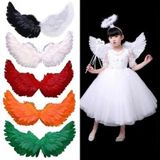 Angel Feather Wings Colorful Costume Accessories Photography Props Wedding Hallo picture