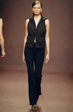PRADA Milano: Archival Stretch Gabardine Trousers, Black picture