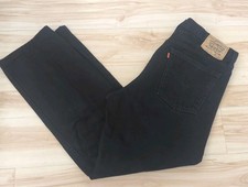 Vintage Levi's Orange Tab 615 02 Black  Denim Jeans UK Tag 36x30 Actual 36x28 picture