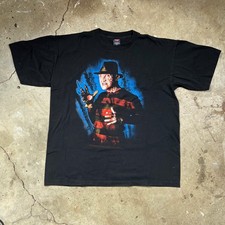Vintage 2002 Freddy Krueger Nightmare on Elm St. Promotional Black T-Shirt XL picture