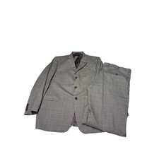NWOT Burberry London Mens Grey Glen Plaid Super 100s Wool Suit 46L W40 L38 USA picture
