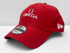 OMEGA Watches New Era 9Forty Logo Adjustable Cap Hat Red, New with Tags picture