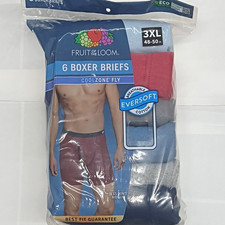 Fruit of the Loom Coolzone Fly Breathable Tagless Boxer Briefs 6 Pack 3XL picture