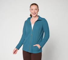 Belle by Kim Gravel Regular Baby Waffle Velvet Tab Cardigan NWT A733248 picture
