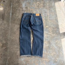 Vintage 2000s Rocawear embroidered baggy dark denim jeans mens 36x32 picture