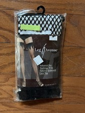 UNFINISHED TOP INDUSTRIAL NET FISHNET STOCKINGS  IN 4 COLORS  NEW LEG AVENUE picture