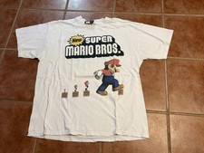 Vintage New Super Mario Bros. T Shirt Mens Large Promo Y2K 00s Nintendo DS picture