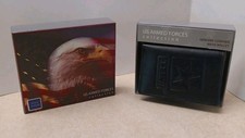 U.S. Armed Forces Army Men's Black Leather Wallet New With Eagle Box picture