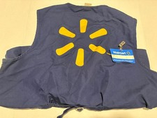 Walmart Vest Large Blue Employe Zip (great) Worker Employee picture