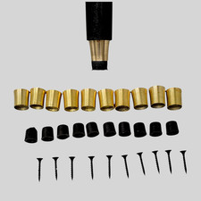 Brass Cane Spare Tip - Set of 10 Enhance and Restore Your Walking Stick - Walkin picture