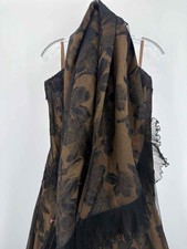 Pre-Owned Jovani Black Size 14 Lace Goddess Long Evening Gown picture