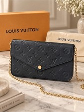 Louis Vuitton Pochette Felicie Monogram Empreinte Leather Black Full Set Wallet picture