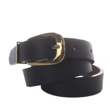 Mackintosh Philosophy Leather Plain Belt Women's Black picture