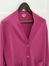 J.Crew 100% Cashmere Cardigan | Fuchsia Pink Patch Pockets | Size S picture