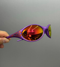 Vintage Oakley Eye Jacket Polarized Ruby ​Lenses Purple Frames Y2K picture