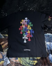 Men's Chrome Hearts Short Sleeve T-Shirt Size L Black picture