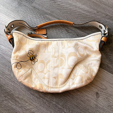 Authentic Vintage Y2K Coach Limited Edition Signature Optic Bumble Bee Hobo Bag picture