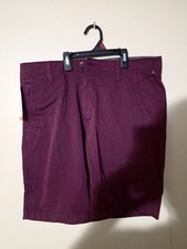 Dockers Men's Smart 360 Flex Chino Shorts Burgundy W32 New With Tags picture