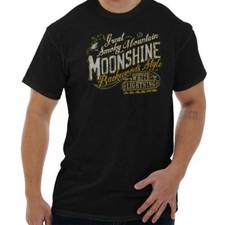 White Lightning Backwoods Style Moonshine Mens Short Sleeve Crewneck Tee picture