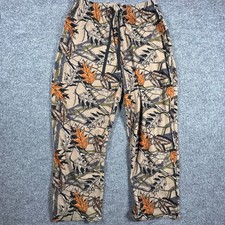 Fruit of the Loom Sleepwear Mens Size M Camo Fleece Pajama Pants Brown Orange picture