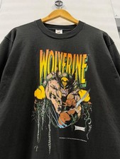 Rare Vintage 1991 Wolverine Marvel Comics Sam Keith Artwork Sz L Black T Shirt picture