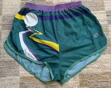 Vtg NOS 1980's New Balance USA Made Women's Nylon Running Shorts Sz L Teal picture