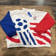 Adidas Classic USA World Cup 94 Logo Retro Woven Track Jacket Men Size Large picture