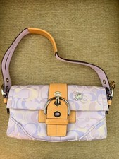 Authentic Coach Y2K purple optic silver bumble bee bag, Limited edition Rare picture