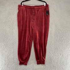 Torrid Velour Joggers Womens 2X Red Sleep Lounge Super Soft Sweats Sweatpants picture