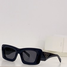 PRADA PR13Z Kendall Brasil Black Square Sunglasses Gray Lenses 50-21-145 picture