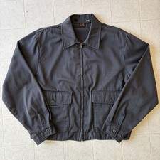 Vintage 1970s Lee Chetopa Twill work jacket Large permanent press black talon picture