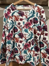 New Talbots  T by JERSEY LONG SLEEVE TEE – POETIC FLORAL size L fall  picture