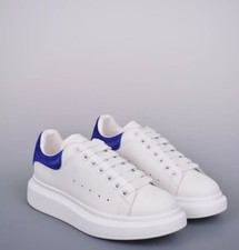 Free shipping Alexander McQueen white and blue oversized sneakers picture