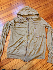 Rick Owens DRKSHDW Full Zip Hooded Sweatshirt Size M in Algae Made in Italy picture