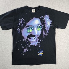 Vintage Jerry Garcia Liquid Blue Shirt Mens Large Black 2005 Grateful Dead picture