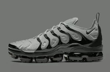 Men's Grey Black Nike Air VaporMax TN Plus Cushion Sports Shoes | Fast Shippi picture