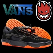 Vans Spitfire Rowan 2 Men 6.5 Black Orange Flame With Lace Savers 1026 picture