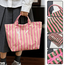 FAXHION Color Block Striped Tote Bag for Beach Getaways, Chic Large Work Handbag picture