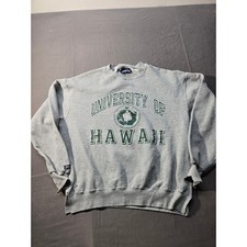 Vintage JanSport University of Hawaii Sweatshirt Gray Crewneck Mens Large NCAA picture