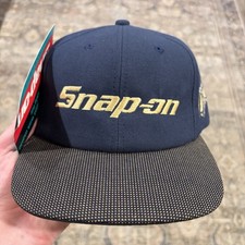 Vintage K-Products Snap On Tools Adjustable Cap Hat Leather Strap Made in USA picture