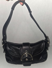 Pre Owned COACH 9247 Black Soho Buckle Y2K Leather Purse picture